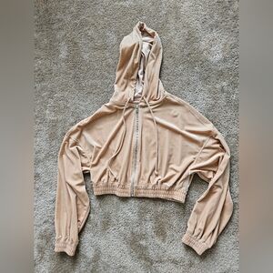 H&M Tan Cropped Hoodie